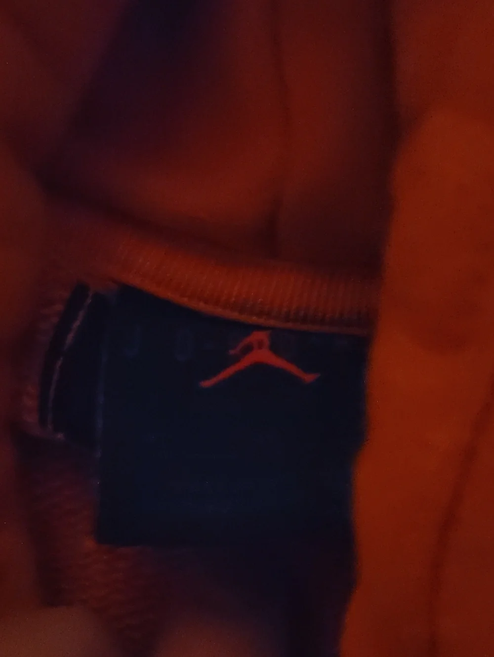 Jordan Men's Orange Crewneck Sweatshirt with White 'Air Jordan' Embroidery